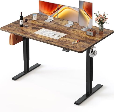 محول مكتب قائم من FEZIBO، حامل مكتب واقف، مكتب للجلوس وقابل للتعديل لارتفاع مكاتب رفع الكمبيوتر ومحطة عمل الكمبيوتر للمكتب المنزلي 30 بوصة أسود in Kuwait