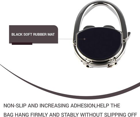 Heran Four-Leaf Clover Purse Hook for Table, White Foldable Handbag Hanger, Zinc Alloy Bag Holder with Black Storage Bag, Portable Stylish Accessories for Chair Counter, Compact & Sturdy in Saudi Arabia