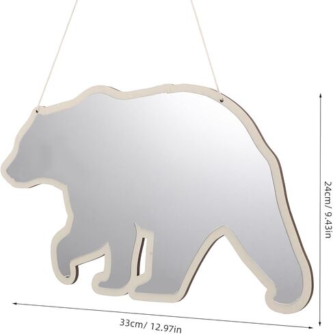 Alipis Cute Bear Shape Acrylic Vanity Mirror for Portable Handheld Makeup Mirror Wall Hanging for Bedroom Nursery Decor in Saudi Arabia