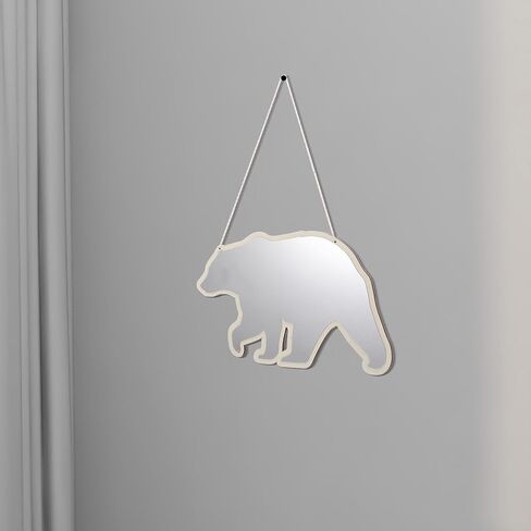 DECHOUS ’s Acrylic Bear-Shaped Hanging Vanity Mirror Small Cartoon Wall Mirror for ’ Bedroom Nursery Décor in Saudi Arabia