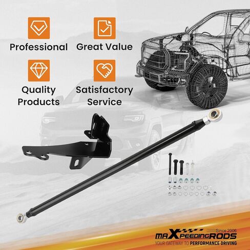 شريط مسار رفع 0-4 بوصة قابل للتعديل من maxpeedingrods لسيارة دودج رام 1500 2500 3500 1994-2002 4x4، قضيب بانهارد أمامي مع دعامة نقل in Kuwait