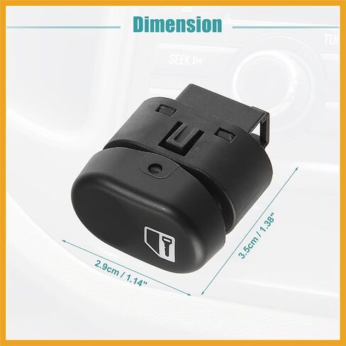 مفتاح قفل باب السيارة مناسب لسيارة شيفروليه ماليبو 2004-2008 رقم 15777133 - عبوة من قطعة واحدة بديلة باللون الأسود in Kuwait