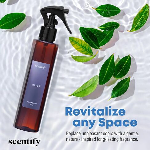 رذاذ الغرفة المعادل للرائحة من سينتيفاي بليس - عطر الأوكالبتوس والبرغموت الفاخر، مزيل فوري للرائحة للمنزل والمكتب والسيارة - 6 أونصة in Kuwait