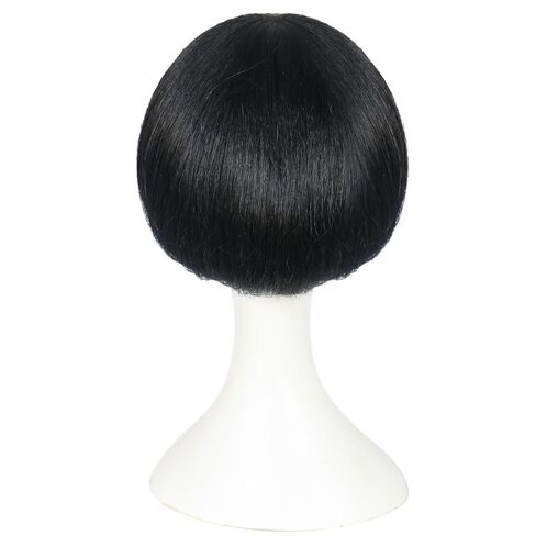 Hair Cap + Bowl Cut Wig Mushroom Wigs for Men Short Black Bob Hair With Bangs Funny Wigs Mens Wig Halloween Cosplay Party in Saudi Arabia