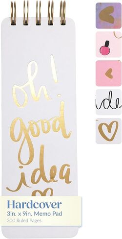 Eccolo Dayna Lee “Own The Day" Spiral Memo Pad, Hardcover, 300 Pages, 3x9-inch, Pink in Kuwait