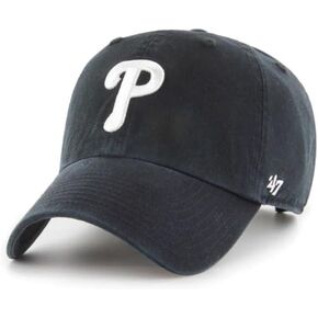 '47 New York Yankees Hat Mens Womens Clean Up Adjustable Cap, White/Navy Blue Body Navy Blue Visor in Kuwait