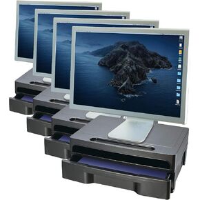OIC® Monitor Stand With Drawer, Black in Kuwait