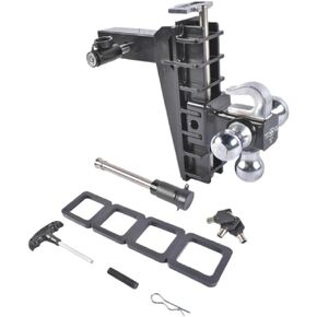 2.0 Inch Receiver Hitch with 8 Inch Drop Adjustable Design, 17000 lbs Capacity in Kuwait