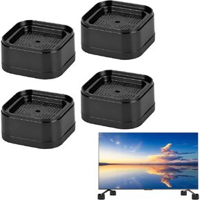 4 قطع من مكعبات رفع حامل التلفاز، كتل ارتفاع قابلة للتعديل للخدمة الشاقة لرفع حامل التلفاز، رفع كتلة مستطيلة قابلة للتعديل، وسادات رفع تلفزيون متينة غير قابلة للانزلاق للمنزل والمكتب in Kuwait