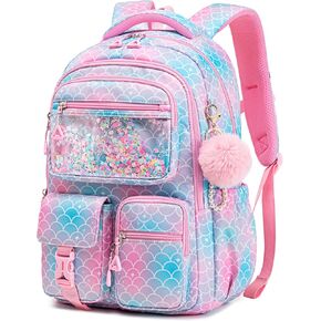 حقيبة ظهر للفتيات، حقيبة مدرسية للأطفال، المرحلة الابتدائية، الابتدائية، للأعمار من 6 إلى 15 سنة، حقيبة كتب للفتيات، حقيبة ظهر كاواي للطلاب، دولفين وردي in Kuwait