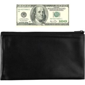 حقيبة النقود، وحقيبة النقود بسحاب، وحقائب البنك، ومحفظة النقود، وحقيبة تخزين العملات المعدنية لإيصالات مستحضرات التجميل، باللون الأسود in Kuwait