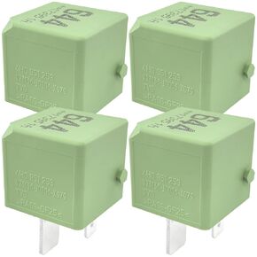644 Relay 4H0951253 V23136-J0006-X079 (4 عبوات) 12V 40A 4-Pin SPST مرحل طاقة السيارات متوافق مع Volkswagen Jetta GTI Tiguan Passat ويناسب Audi A4 Q5 A6 Fixes P0688 P0230 Stalling in Saudi Arabia