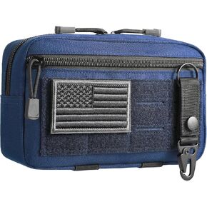 FRTKK Tactical Molle Admin Pouch Utility Laser Cut EDC Tool Pouch Bag Horizontal Modular Pouches Include US Flag Patch and Keychain in Kuwait
