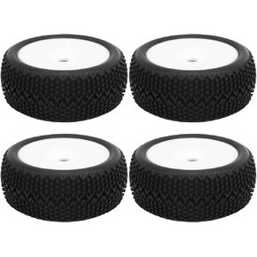 EVTSCAN 4pcs 112mm Rubber Tires 17mm Hub Hex Wheel Rim Anti‑Skid Tires Accessory for 1/8 RC Car Model in Kuwait