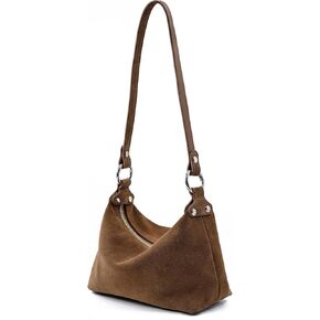 Premium Suede Leather Shoulder Bag for Women Small Womens Crossbody Purses Shoulder Hobo Bag with Adjustable Strap in Saudi Arabia