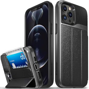 VENA Wallet Case Compatible with Apple iPhone 13 Mini (5.4"-inch), vCommute (Military Grade Drop Protection) Flip Leather Cover Card Slot Holder with Kickstand (Space Gray) in Kuwait