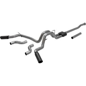 طقم عادم Flowmaster 817981 Outlaw Cat-Back مقاس 3 بوصات 409 مخرج مزدوج من الفولاذ المقاوم للصدأ 4 بوصات مطلي بالسيراميك الأسود 304 أطراف من الفولاذ المقاوم للصدأ متوافقة مع 2021-2024 Ford F-150 2.7L 3.5L 5.0L in Kuwait