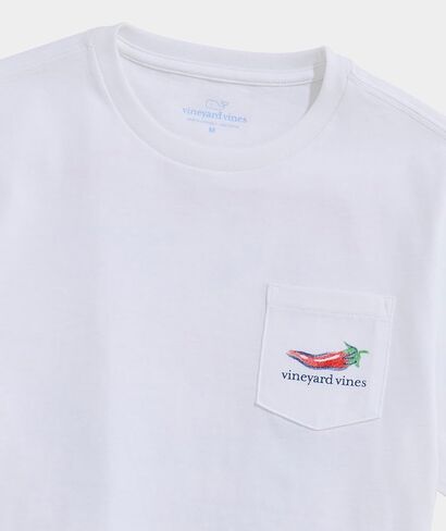 تي شيرت جيب قصير الأكمام للأولاد من Vineyard Vines Boys Hot Chili Dog in Kuwait