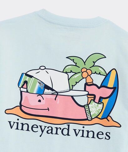 تيشيرت للأولاد من Vineyard Vines للأولاد من Beachy Surf Whale بأكمام قصيرة وجيب in Kuwait