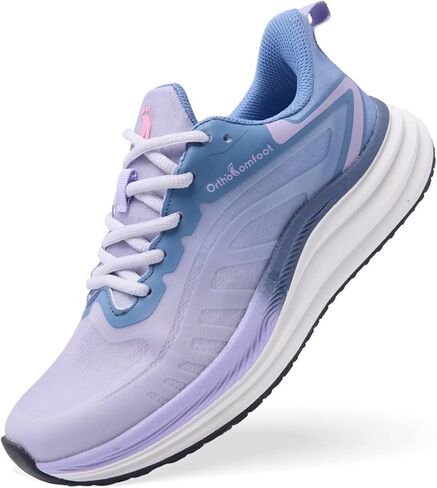 Women's Orthopedic Road Running Shoes: Comfortable Arch Support Plantar Fasciitis Flat Feet Orthotic Sport Sneakers, Casual Breathable Outdoor Walking Tennis Shoes for Foot Heel and Pain Relief in Saudi Arabia