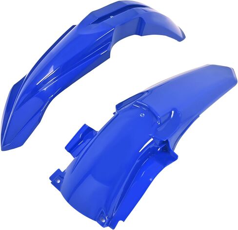 مجموعة بلاستيكية متوافقة مع مجموعة إعادة تصفيف الدراجة النارية Yamaha YZ125 YZ250 2002-2020 - أزرق وأبيض (8 قطع) in Kuwait
