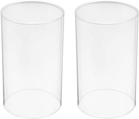 NOLITOY Candle Holder Tube Shade 2pcs Candle Holder Sleeve, Clear Glass Bottomless Cylinder Candleholder, Candle Chimney Tube Cover, Open Ended Candle Shade Open Ended in Saudi Arabia