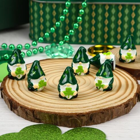 MOUNTCLIM 32 قطعة صغيرة من شخصيات جنوم عيد القديس باتريك، تماثيل صغيرة للقديس باتريك شامروك جنوم لهدية عيد القديس باتريك، صغيرة لإخفاء تماثيل الراتنج الأيرلندية المفضلة للحفلات الجيدة وإكسسوارات الحقائب in Kuwait