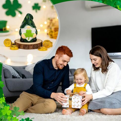 MOUNTCLIM 32 قطعة صغيرة من شخصيات جنوم عيد القديس باتريك، تماثيل صغيرة للقديس باتريك شامروك جنوم لهدية عيد القديس باتريك، صغيرة لإخفاء تماثيل الراتنج الأيرلندية المفضلة للحفلات الجيدة وإكسسوارات الحقائب in Kuwait