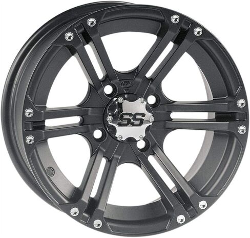 ITP SS ALLOY SS212 عجلة سوداء غير لامعة مع تشطيب آلي (12x7 بوصة/4x110 ملم) in Saudi Arabia