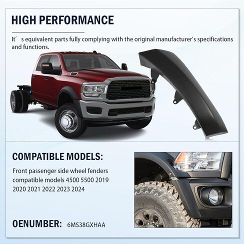 الجبهة الركاب الجانب عجلة مصد يتم تثبيته لحماية العجلات صب صالح ل Ram 4500 5500 2019 2020 2021 2022 2023 2024 استبدال 6MS38GXHAA in Saudi Arabia