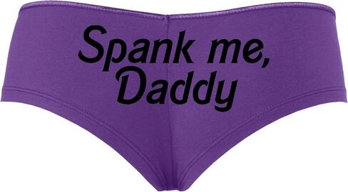 سروال قصير Knaughty Knickers Spank Me Daddy من أجل DDLG Princess Kittens لطيف باللون الأرجواني in Saudi Arabia