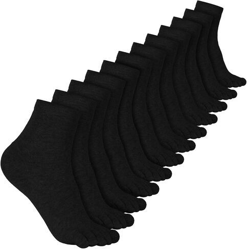 Bencailor Women Toe Socks Cotton Breathable Compression Crew Five Toe Sock for Women Men Athletic Running in Saudi Arabia