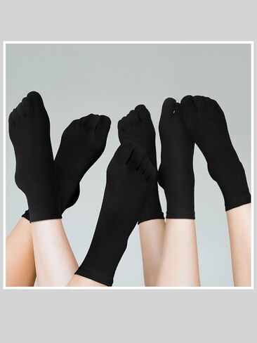 Bencailor Women Toe Socks Cotton Breathable Compression Crew Five Toe Sock for Women Men Athletic Running in Saudi Arabia