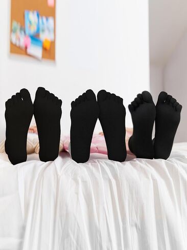 Bencailor Women Toe Socks Cotton Breathable Compression Crew Five Toe Sock for Women Men Athletic Running in Saudi Arabia