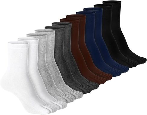 Bencailor Women Toe Socks Cotton Breathable Compression Crew Five Toe Sock for Women Men Athletic Running in Saudi Arabia