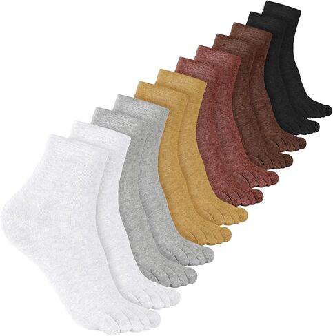 Bencailor Women Toe Socks Cotton Breathable Compression Crew Five Toe Sock for Women Men Athletic Running in Saudi Arabia