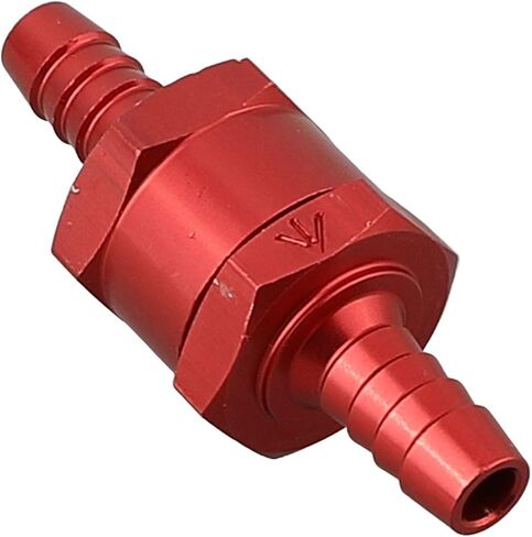 Aluminum Alloy Fuel Non Return Check Valve 6-12mm for Petrol Diesel Water Lines with One-Way Flow Design, Blue or Red Single Piece(6mm) in Kuwait