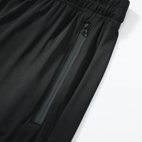 Men's Athletic Training Joggers - Slim Fit Gym Pants, Lightweight Breathable Performance Trousers - Black in Saudi Arabia