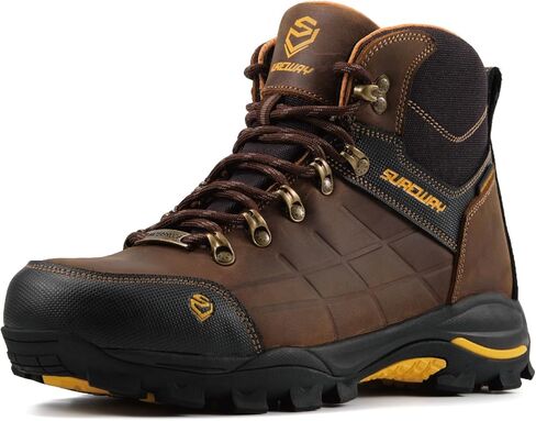 SUREWAY Men's 6" Soft/Steel Toe Lightweight Waterproof Work Boot - Leather,Lace Up,Oil/Slip Resistant Dual-Density Comfortable EH Construction Industrial Ankle Safety Men Work Boots,Roofing, Hunting in Saudi Arabia
