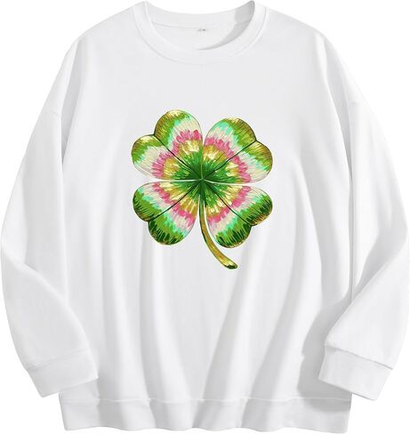 Unisex St. Patrick's Day Round Neck Sweatshirts - Assorted Clover Lucky Designs for Casual Wears in Saudi Arabia
