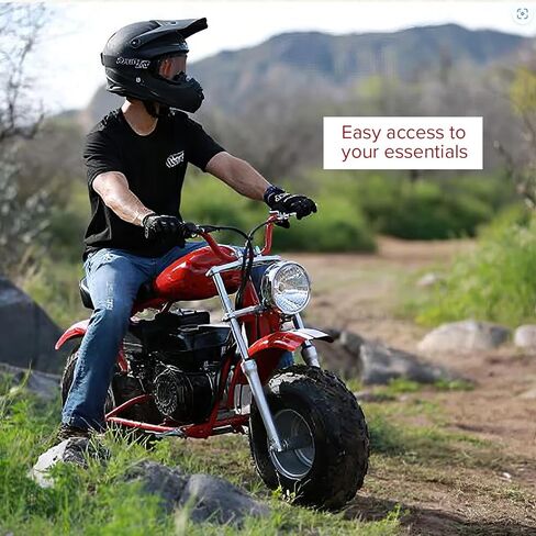 AlveyTech Decorative Fuel Tank for the Coleman CT200U-EX, CT200U-EXR & CT200U-EX V Mini Bike (Red) - Cosmetic or Faux Accessory Gas Tank is for Storage Only, With Lid, Parts for Dirt Mini Bikes in Saudi Arabia