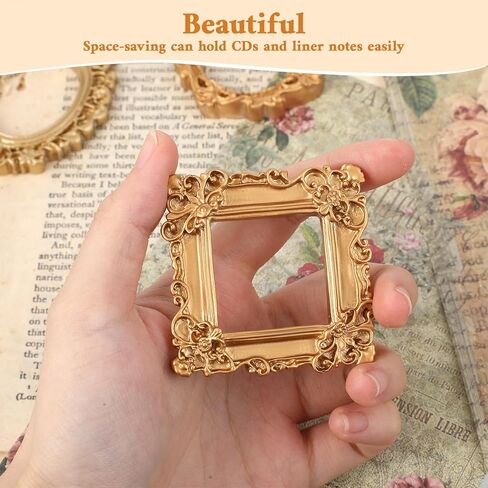 14PCS Vintage Resin Picture Frames, Mini Picture Frames Antique Small Pictures Frame, Oval Rectangle Vintage Picture-Frame for DIY Photography Mobile Phone Party Halloween Decor in Saudi Arabia