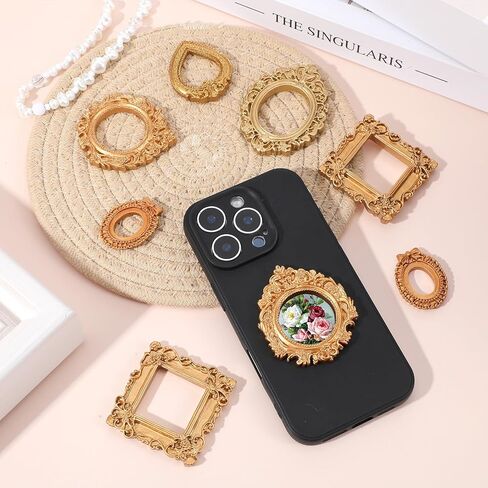 14PCS Vintage Resin Picture Frames, Mini Picture Frames Antique Small Pictures Frame, Oval Rectangle Vintage Picture-Frame for DIY Photography Mobile Phone Party Halloween Decor in Saudi Arabia