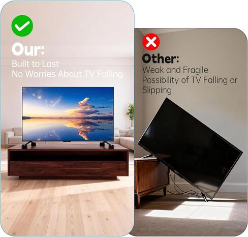 4 قطع من مكعبات رفع حامل التلفاز، كتل ارتفاع قابلة للتعديل للخدمة الشاقة لرفع حامل التلفاز، رفع كتلة مستطيلة قابلة للتعديل، وسادات رفع تلفزيون متينة غير قابلة للانزلاق للمنزل والمكتب in Kuwait