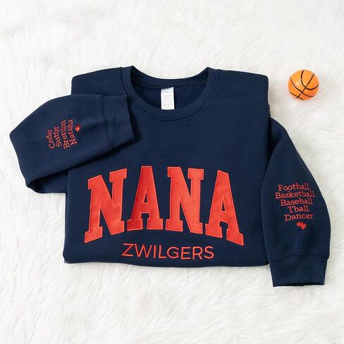 Custom Embroidered Sweatshirts & Hoodies - Design Your Own Text or Name - Personalized Crewneck Pullover for Women, Men - Gifts for Mom, Mother's Day, Father's Day, Birthday & Christmas in Saudi Arabia