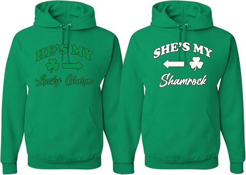 He is My Lucky She is My Charm Matching Hoodies for Couples His and Hers Hoodie Set in Saudi Arabia
