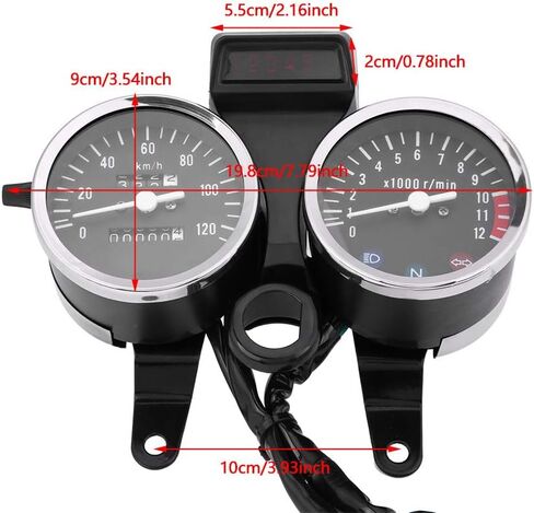 LED Motorcycle Speedometer Odometer Tachometer Fit Replacement for GN125 in Saudi Arabia