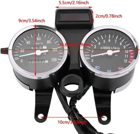 LED Motorcycle Speedometer Odometer Tachometer Fit Replacement for GN125 in Saudi Arabia