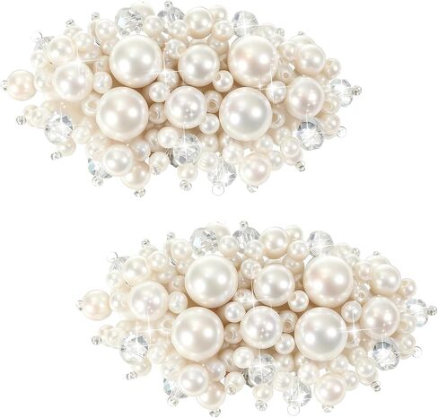 Decorative Shoe Clips for Heels & Flats, 1 Pair Pearl Shoe Clips, Pearls for Shoes, Shoes Embellishments, Clip on Accessories for Wedding & Prom in Saudi Arabia