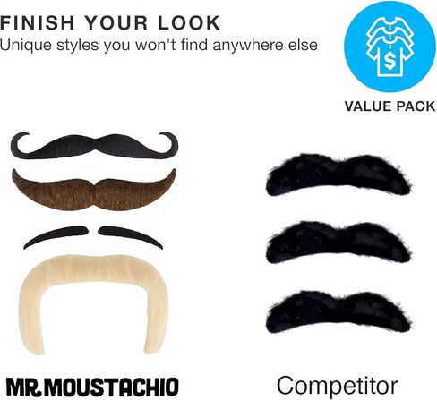 تشكيلة السيد موستاشيو العشرة الأكثر رجولة على الإطلاق، أسود، مقاس واحد in Kuwait